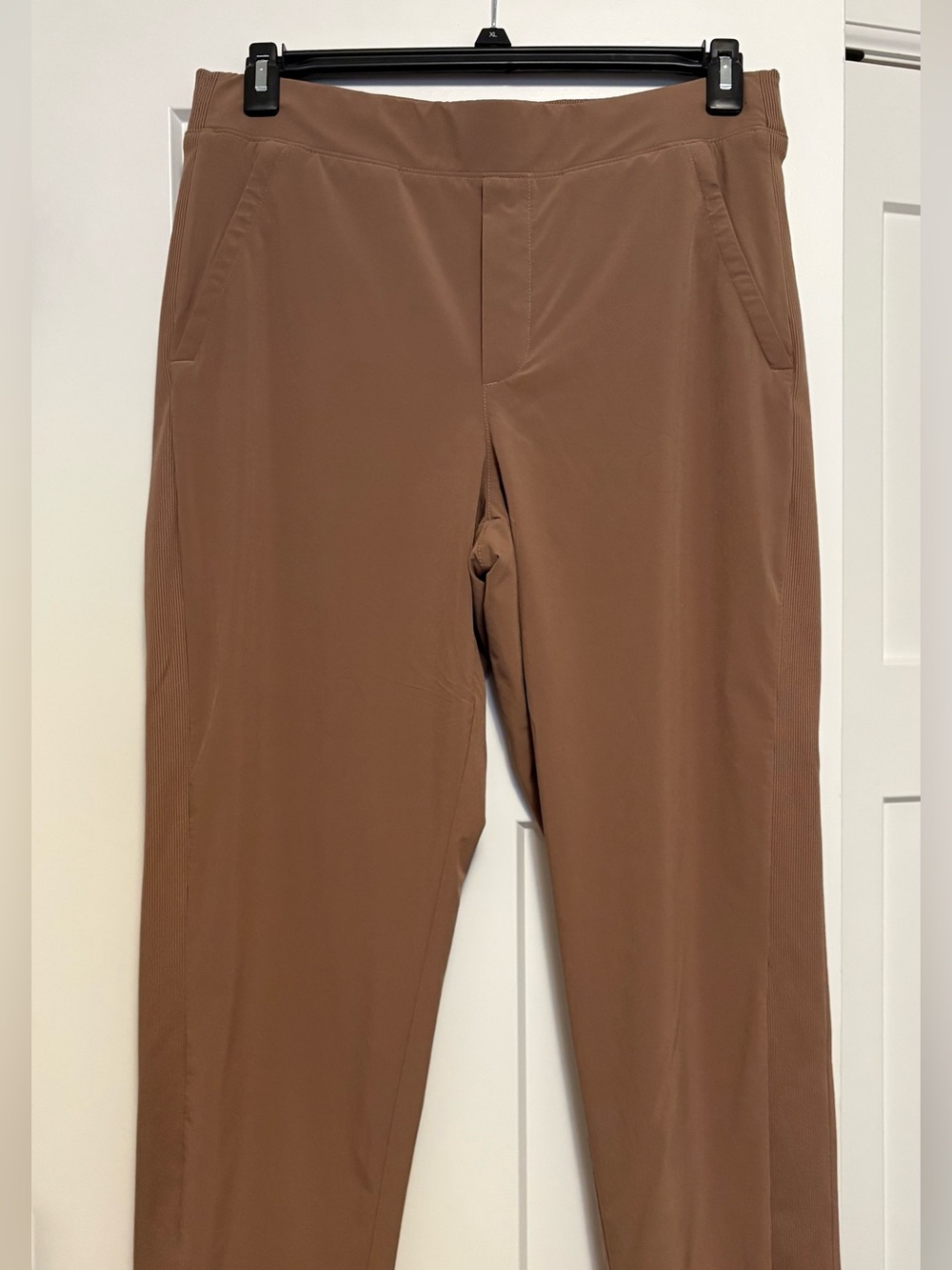 Athleta Brooklyn mid-rise ankle lined pants in warm brown
